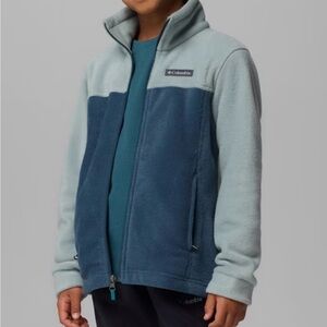 Columbia Boys Steens Mountain II Fleece Jacket Full Zip Light Blue L